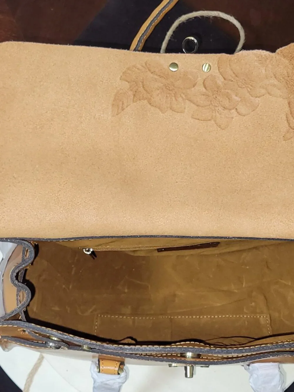 Patricia Nash Leather Vienna Satchel  [Item #HL02]